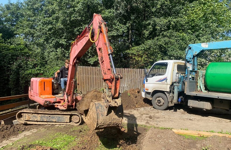 Монтаж газгольдера Спецгаз 6600 л в Узловой под ключ для частного дома